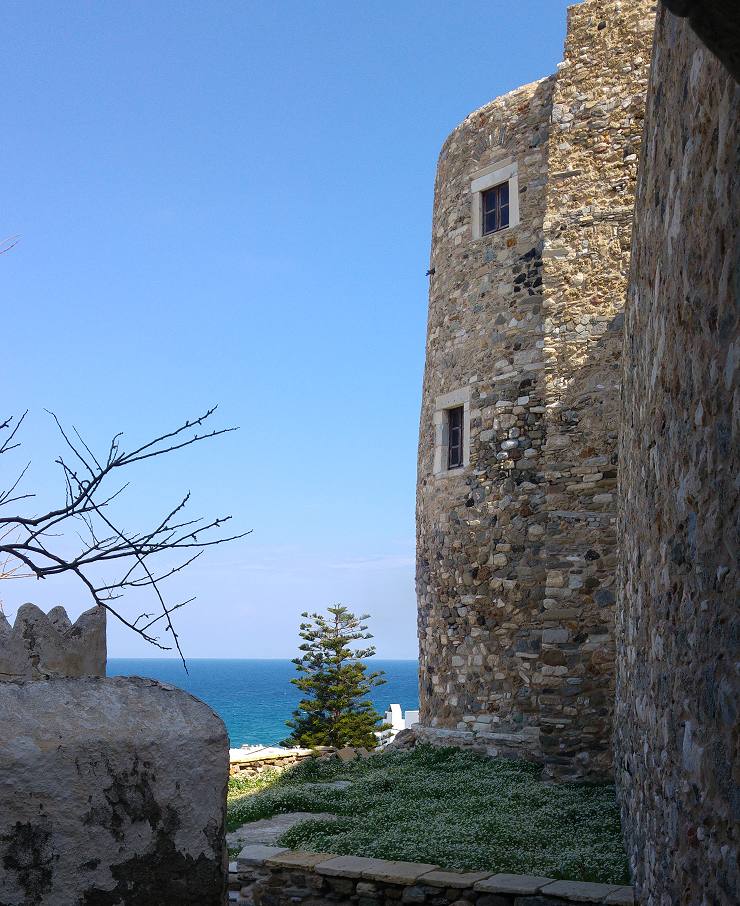 Glezos Tower at Venetian Castle in Naxos Town